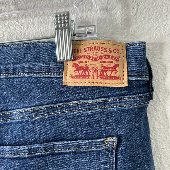 Levi’s Classic Bootcut Jeans 10 Blue Awe Dark Wash Mid Rise Stretch Denim - Picture 8 of 12